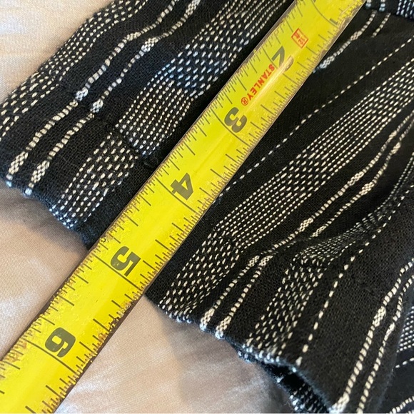 Ana A New Approach Womens SZ XXL Linen Blend Black Stripe Hi Rise Belted Shorts - Picture 5 of 7